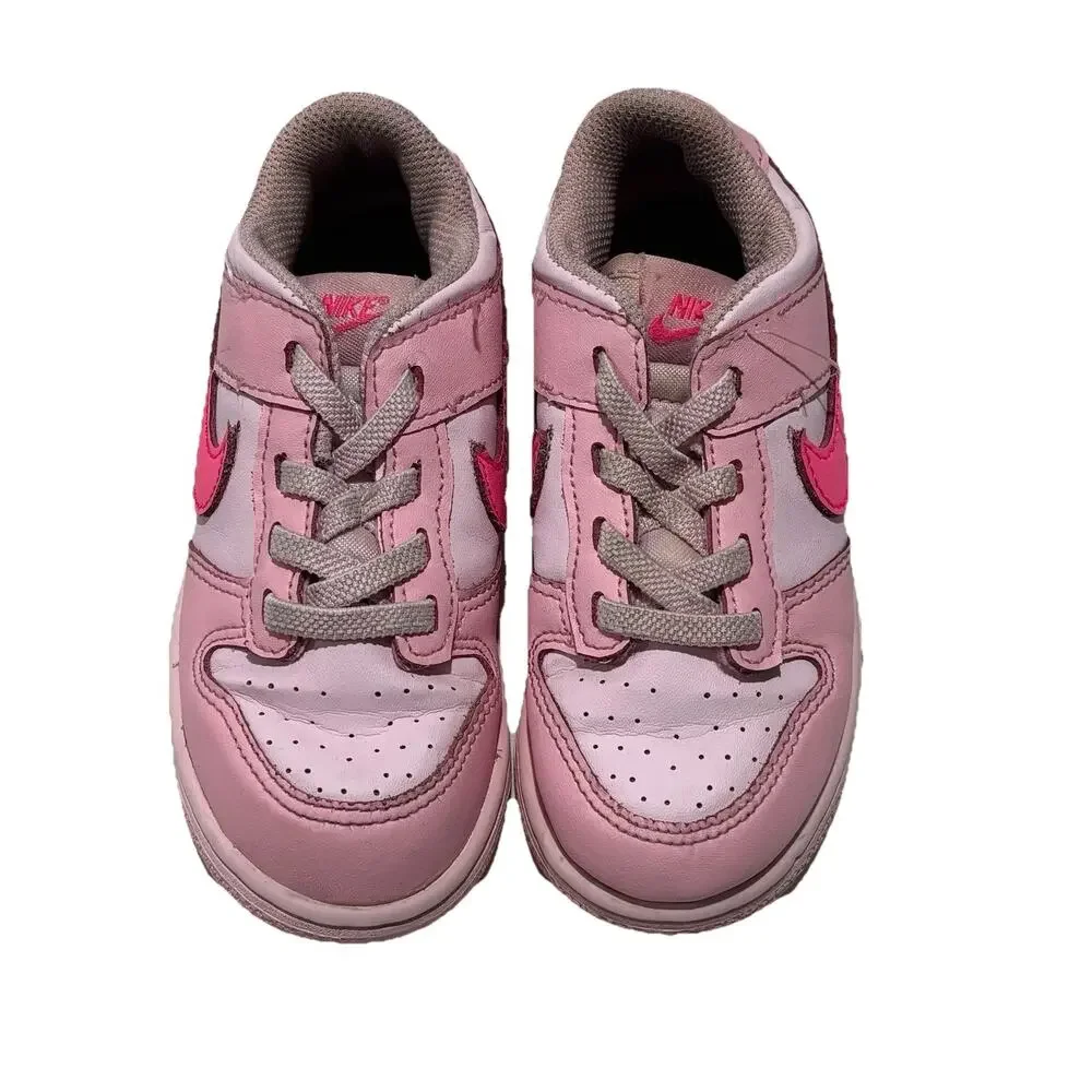 Nike Dunk Low Toddler Sneakers Size 9C Soft Pink Foam Casual Shoes Kids Footwear
